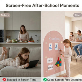 Qiytecno wall decal full view in flesh pink seamlessly blends with kid spaces.