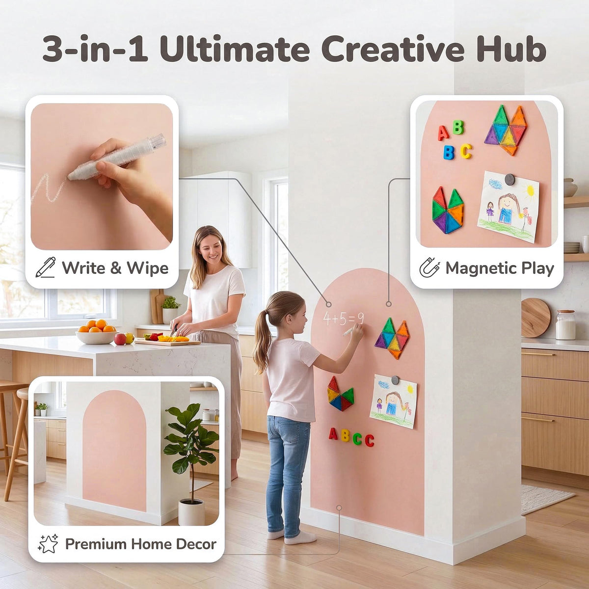 Qiytecno soft flesh pink decor adds warmth without sacrificing function.