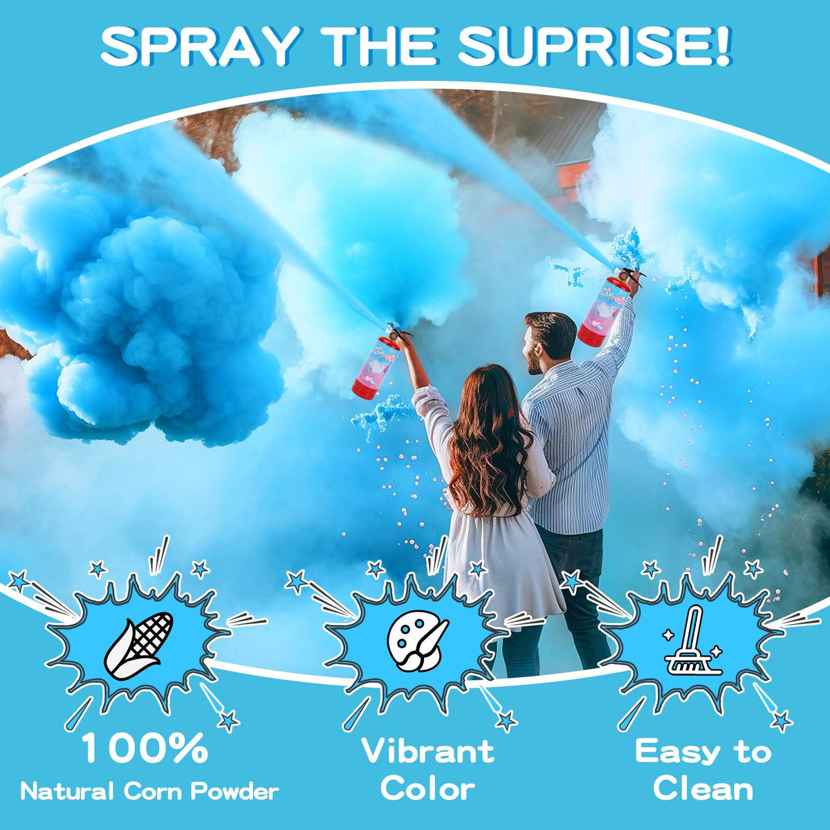 QIYVLOS bright color spray reaches 26 feet for dramatic reveals