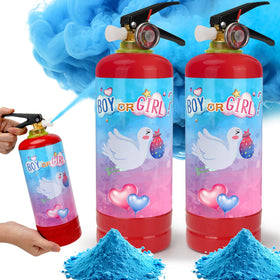 QIYVLOS gender reveal extinguisher 2-pack ready for a vibrant party moment