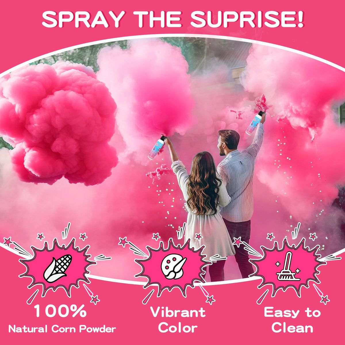 QIYVLOS blue spray color reveal for dramatic blue burst