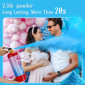 QIYVLOS blue powder burst shows gender reveal color with easy cleanup