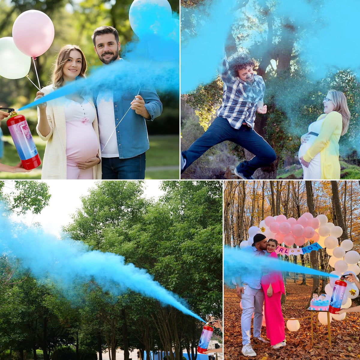 QIYVLOS biodegradable cornstarch powder reduces cleanup after the gender reveal