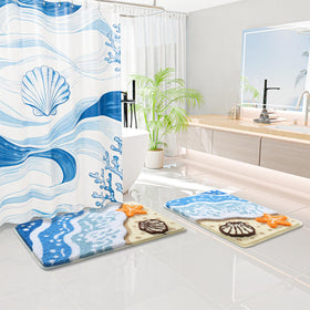 QJHOMO coastal rug is machine washable for easy cleaning.