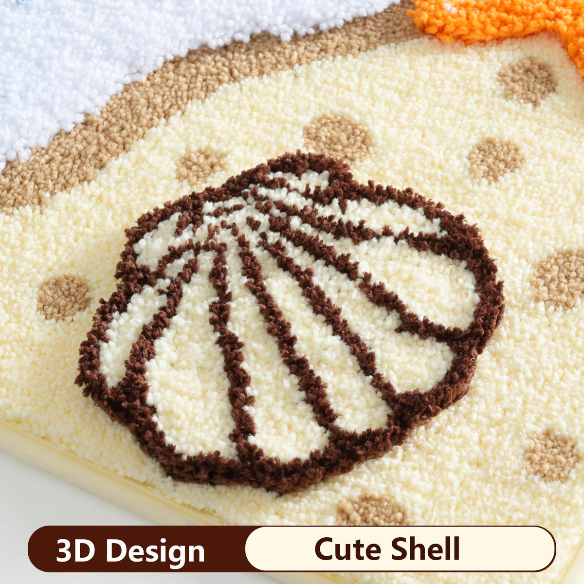 QJHOMO coastal rug fits bathrooms, entryways, and living spaces for versatile decor.