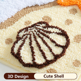 QJHOMO coastal rug fits bathrooms, entryways, and living spaces for versatile decor.