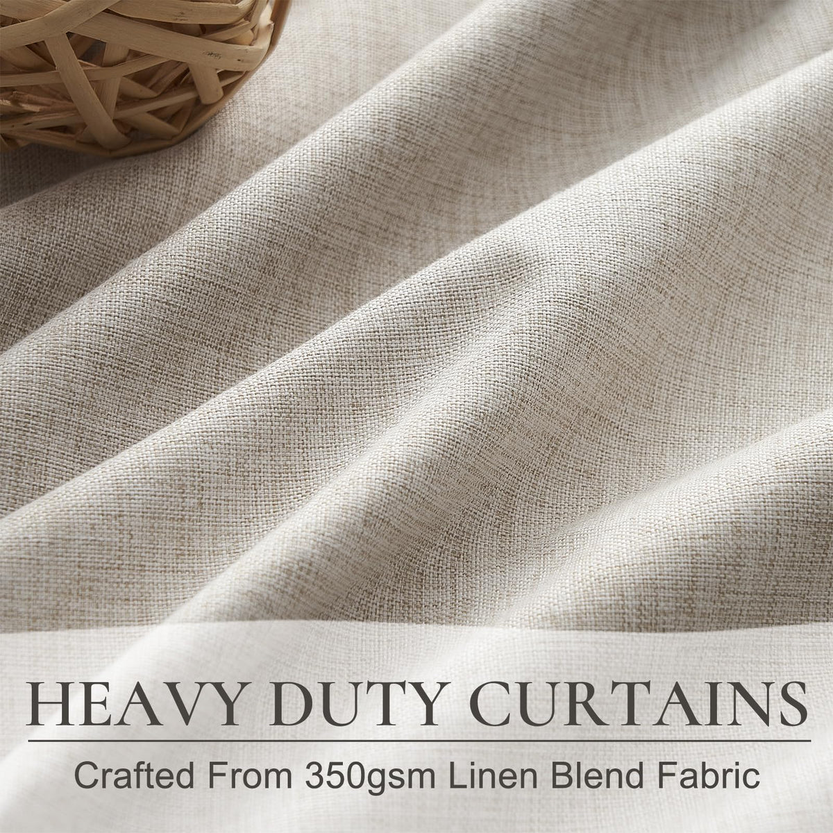 QJmydeco two-panel set with rings and hooks enables easy hanging