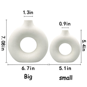 QLOFEI ceramic vase set 2 living room mantel adds light, airy decor.