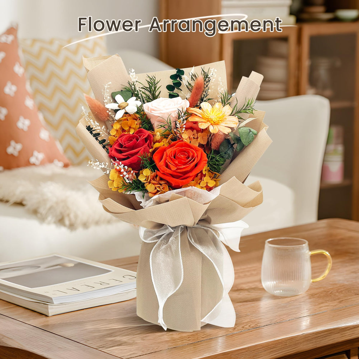 QOEAZY anniversary gift rose bouquet—perfect for special celebrations.