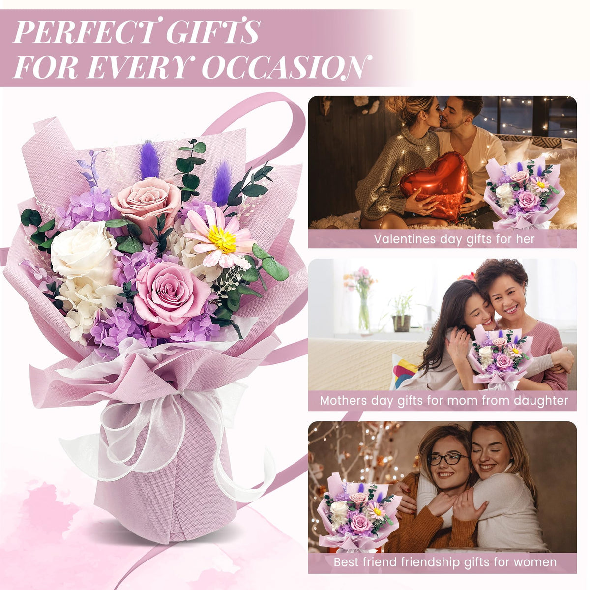 QOEAZY bouquet displayed as elegant room decor