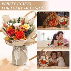 QOEAZY handmade roses hydrangea bouquet by skilled florists for refined decor.