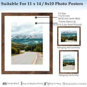 QOTIB back with swivel clips on deep brown frame for easy photo loading