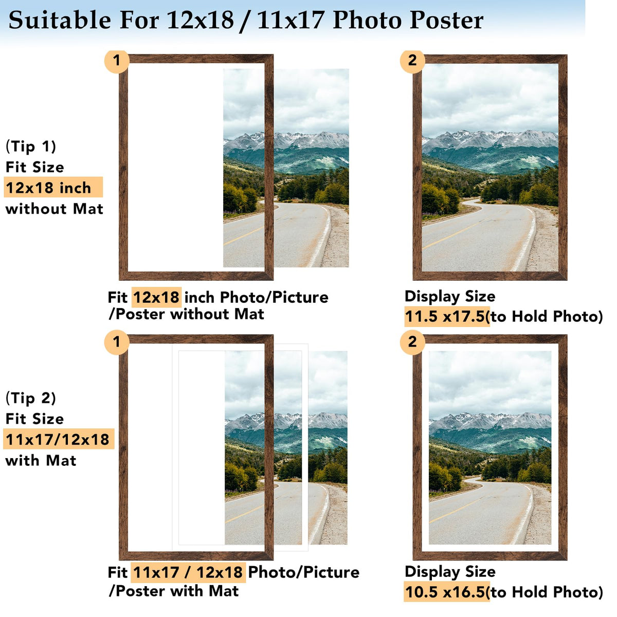 QOTIB 11x17 mat inside showcases photos with a crisp border.