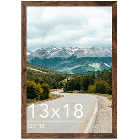QOTIB 13x18 frame with wood back protects posters from dust and moisture.