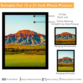 QOTIB 15x21 back with hanging hooks illustrating easy wall mounting.