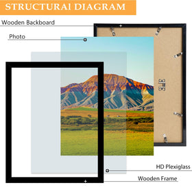 QOTIB 15x21 frame with plexiglass protection keeps artwork safe.