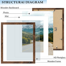 QOTIB wall-hanging option on deep brown frame for vertical or horizontal setups
