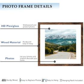 QOTIB 14x14 mat display opening highlights photos with minimal frame interference.