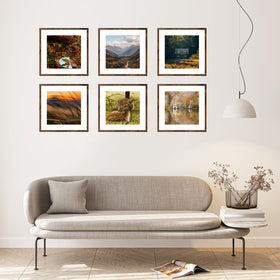 QOTIB deep brown frame closeup of plexiglass shielding photos