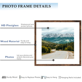QOTIB gift-ready deep brown frame for home or office decor