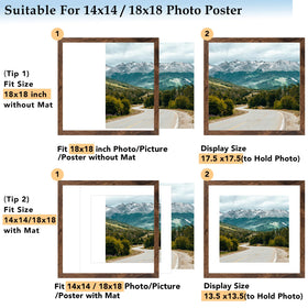 QOTIB wood frame wall hanging for vertical or horizontal layouts.