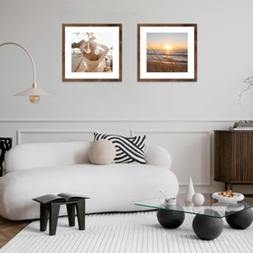 QOTIB deep brown wood finish complements diverse decor styles.