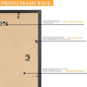 QOTIB wood-engineered frame close-up highlighting durable construction and matte black finish.