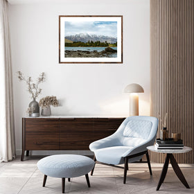 QOTIB wood frame with swivel clips for quick photo changes.