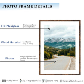QOTIB wood frame displayed vertically to fit tall wall spaces.