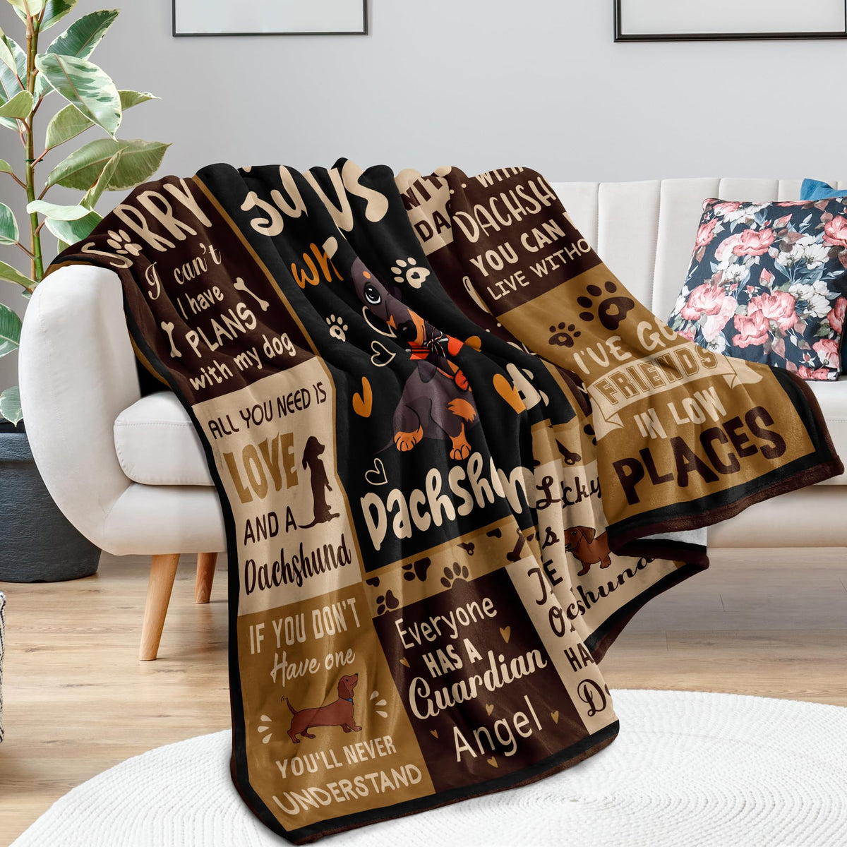 Qotuty blanket on sofa creates inviting reading and relaxation moments
