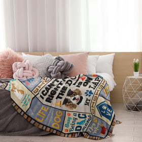 Qotuty dog mom gift blanket pattern adds playful charm