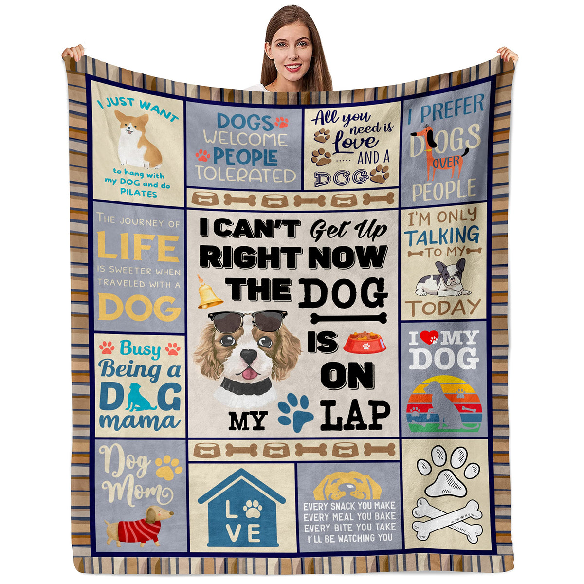 Qotuty doggie blanket 60x50 cozy warmth on the sofa