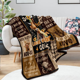 Qotuty Highland Cow Blanket makes a thoughtful gift for her.