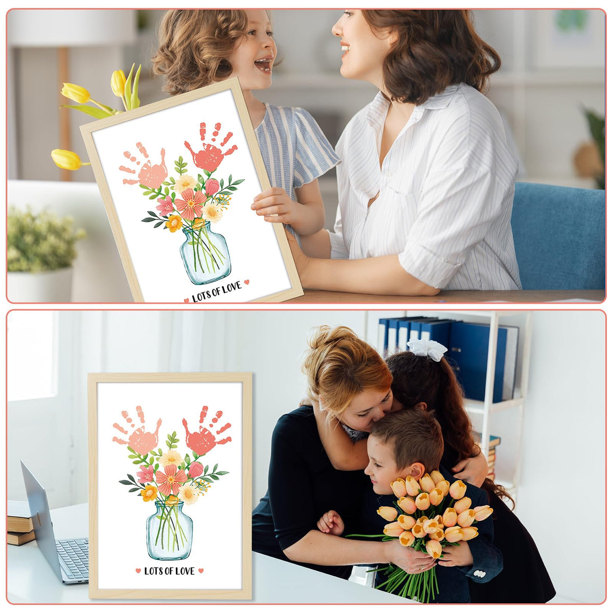 QOUBAI framed art display ready for living room or bedroom decor