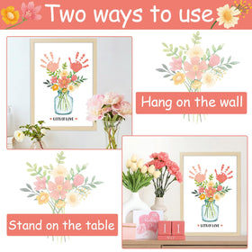 QOUBAI handprint craft process guide helps families craft together