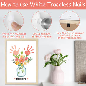 QOUBAI invisible nails compatible with the frame for secure hanging