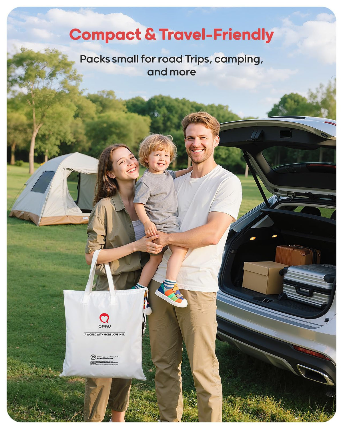 QPAU foldable tent poles enable quick setup during camping trips