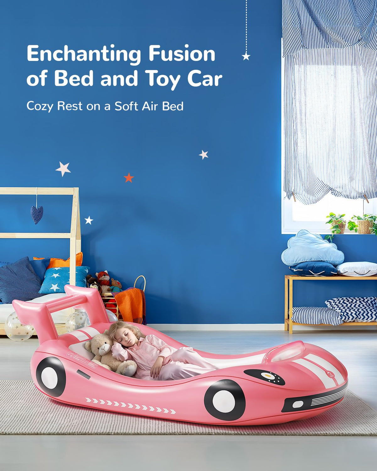 QPAU bed with hand pump for quick inflation