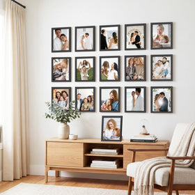 QPQIYIY 8x10 frame with clear plexiglass protects photos from dust and fingerprints.