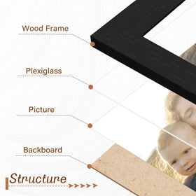 QPQIYIY durable frame resists warping and fading for long lasting display.