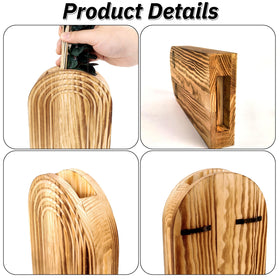 QQBABO rustic wood vases provide easy, low-maintenance greenery