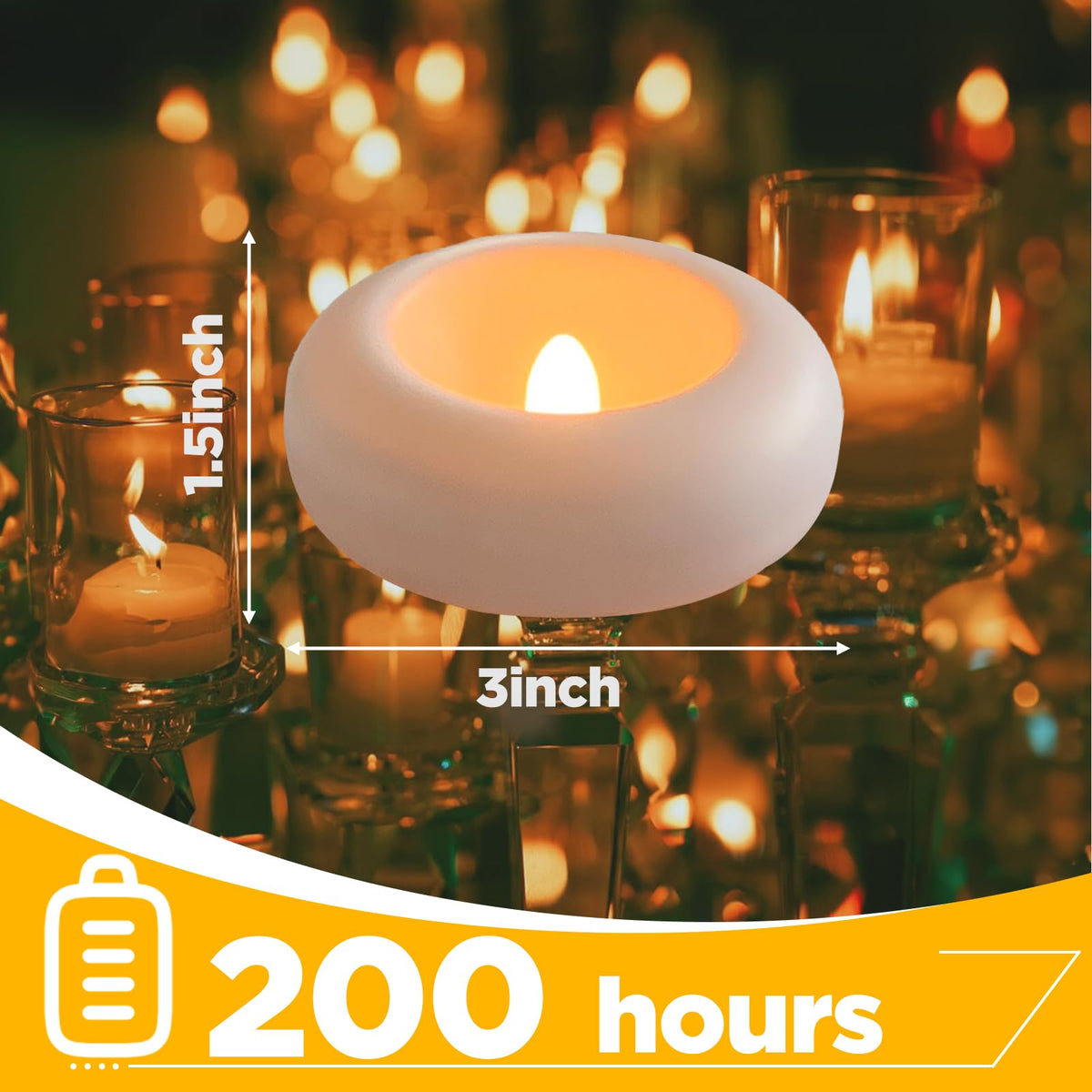 QQFCTOO induction-switch candles auto-light on water surface for ambiance
