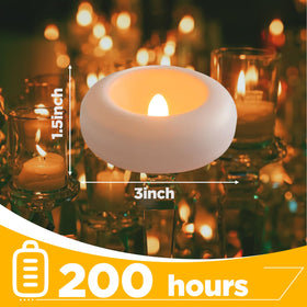 QQFCTOO induction-switch candles auto-light on water surface for ambiance