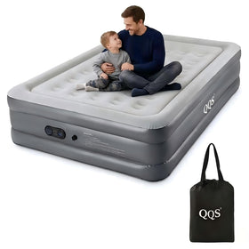 QQS twin air mattress with built-in pump for quick guest room setup