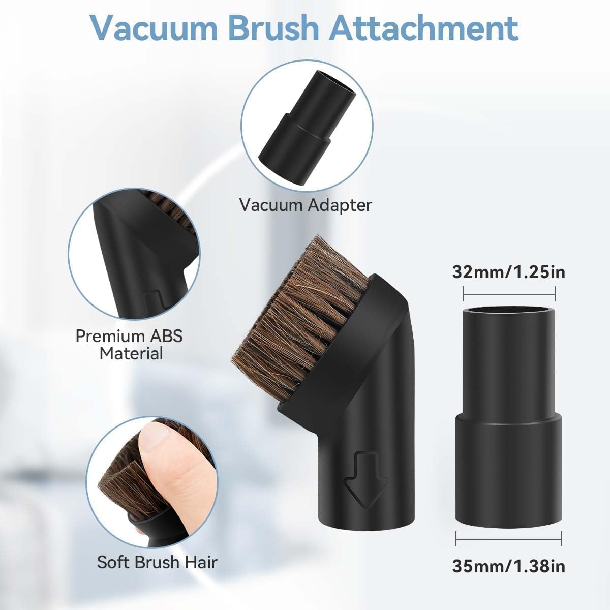 QRUIHC 32in swivel floor brush for efficient large-area cleaning