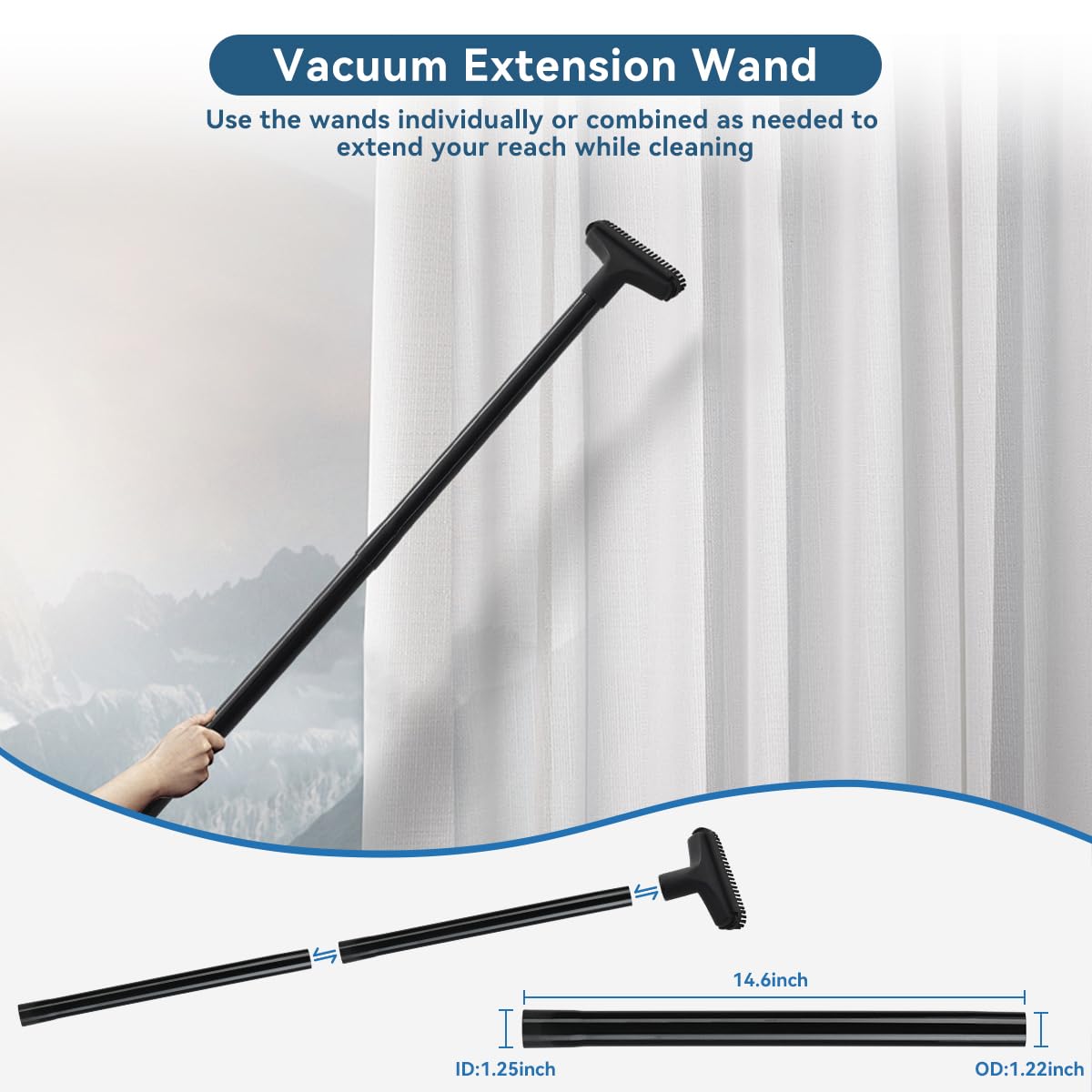 QRUIHC utility nozzle with brush cleans vents, shelves, and keyboards