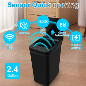 QSFWCSM 2-pack 11L capacity fits kitchens and bathrooms.