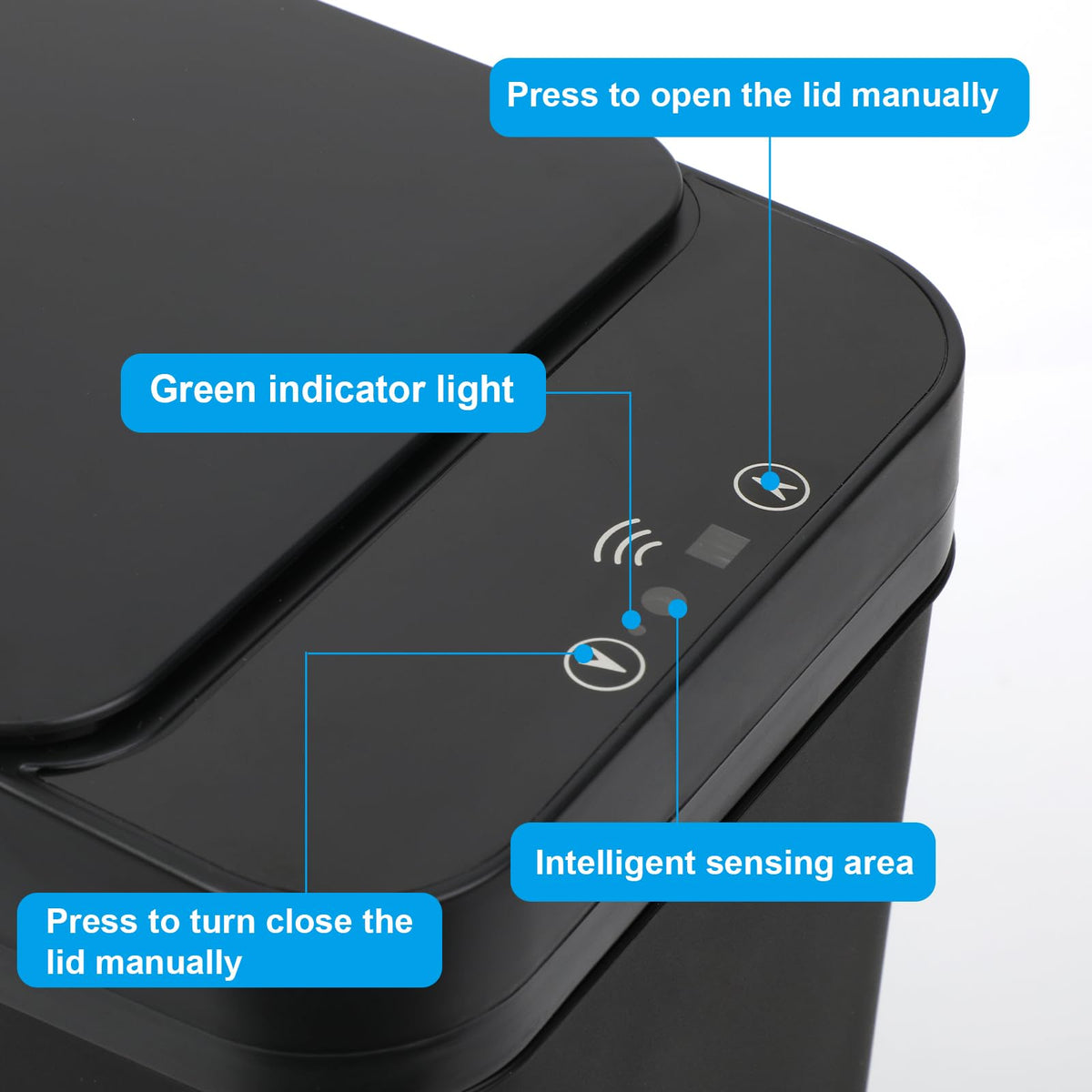 QSFWCSM 2-pack motion sensor detects hands, auto lid lift.