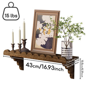 QsQueen scalloped shelf mounted on wall showcases space-saving display