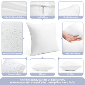 QSWRD pillow inserts machine washable for easy care.